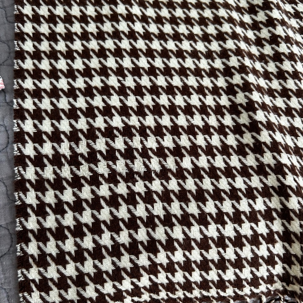 Elegant Set of 3 Scarves| Brown Hounds-tooth| Grey/Sage tassels | Cream / Silver